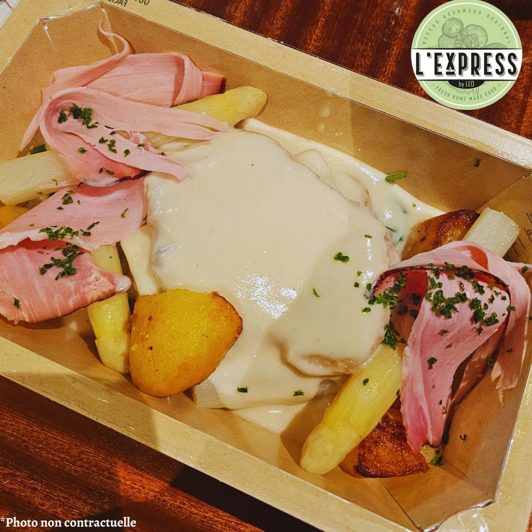 150 Escalopine Argenteuil aux asperges blanches et jambon cuit